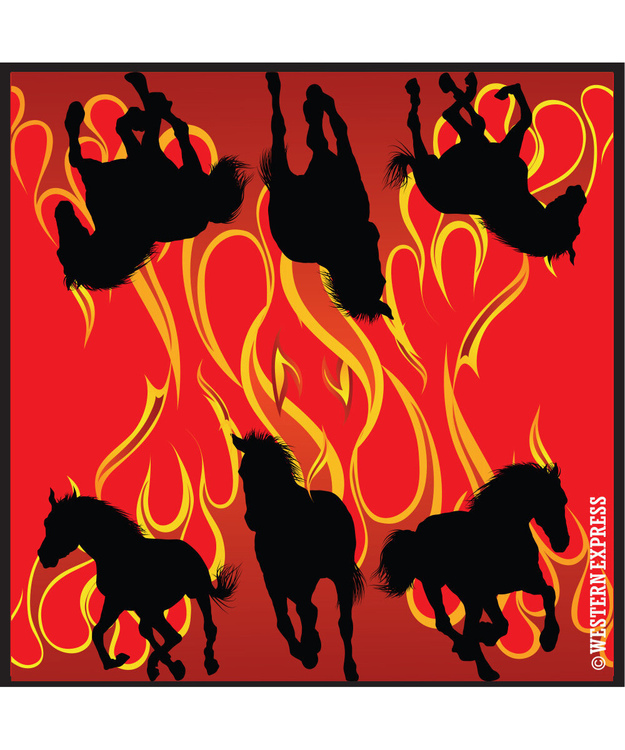 Bandanna huivi Flames & Horses