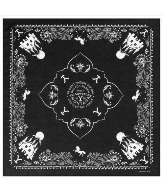  Bandanna huivi Yellowstone Musta