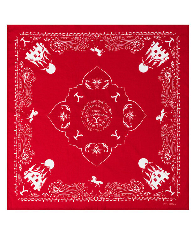  Bandanna huivi Yellowstone Punainen