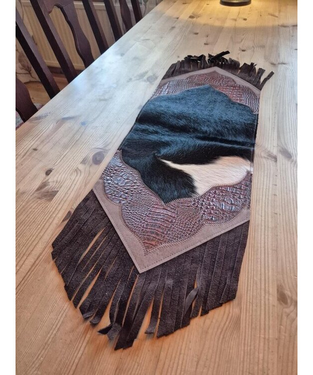  Kaitaliina lehmäntaljasta ruskea-viininpunainen 98 cm