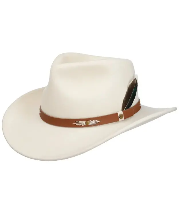  Stetson Western Woolfelt Valkoinen