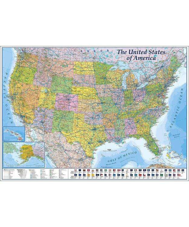  USA Kartta Juliste 100*140cm