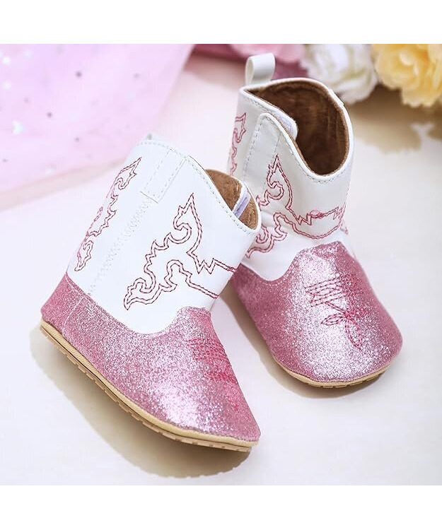  Vauvan bootsitossut kimaltava pinkki 18kk