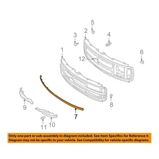 Välilista maski/puskuri Chevrolet 1997-2002