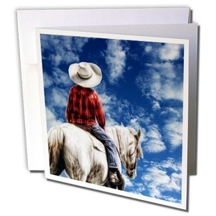 Onnittelukortti Riding Cowboy