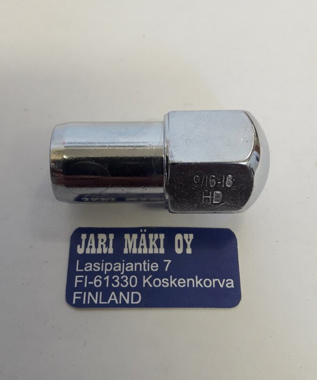Alumiinivanne holkkimutteri kromattu 9/16"-18 HD