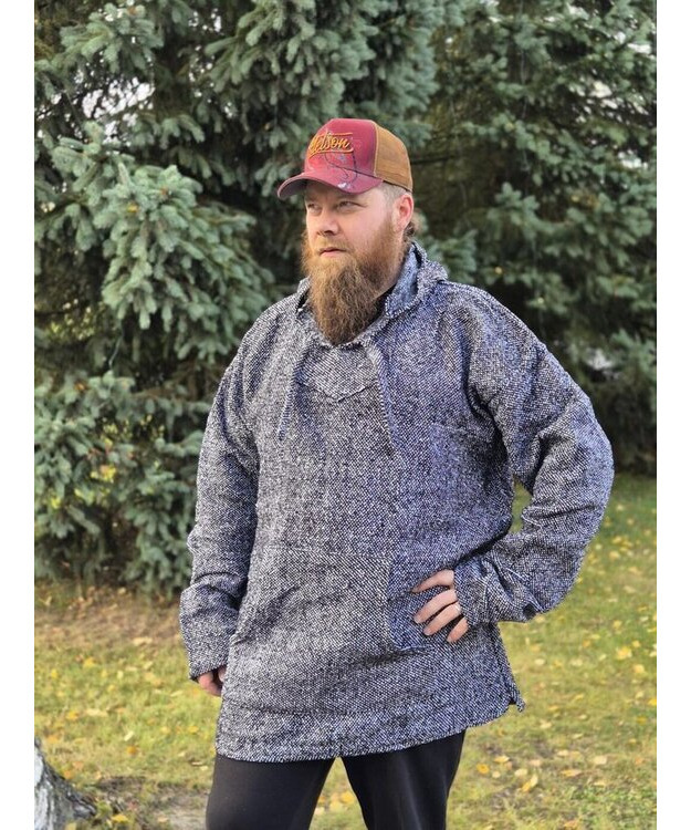  Baja-huppari Musta-valko kuviollinen **Koko 3XL**