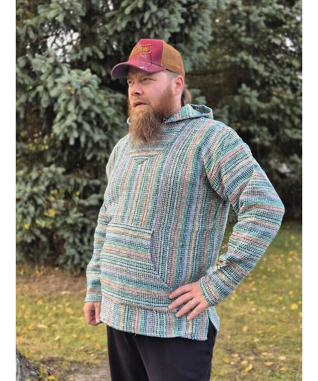 Baja-huppari Vihreä-monivärinen **Koko XL**