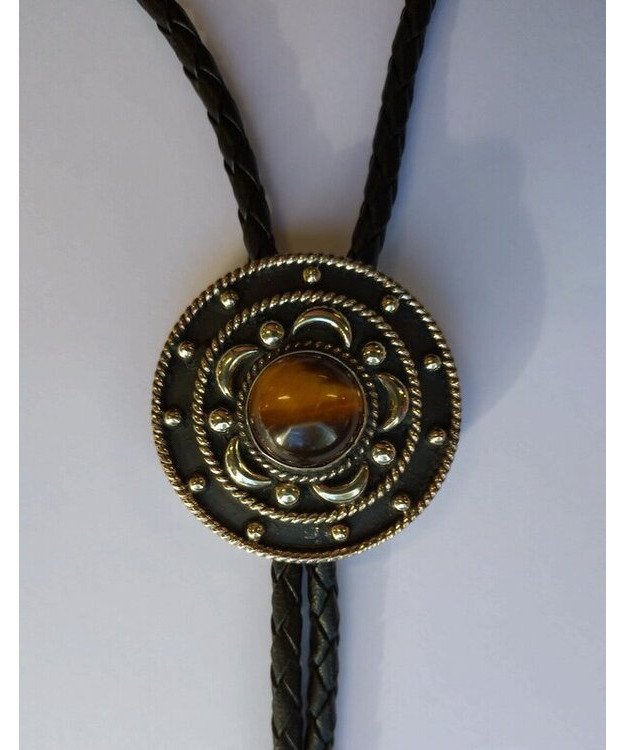 Bolo-kravatti Pyöreä Tiger Eye