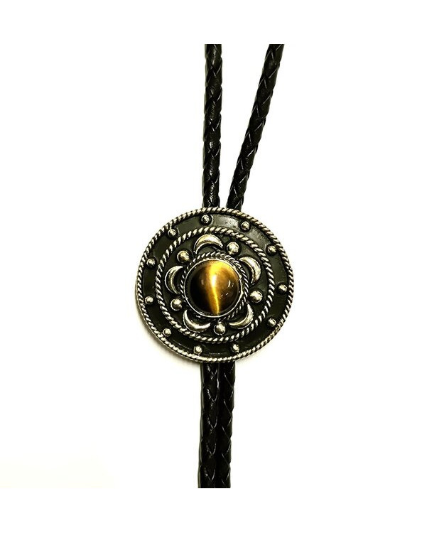 Bolo-kravatti Pyöreä Tiger Eye