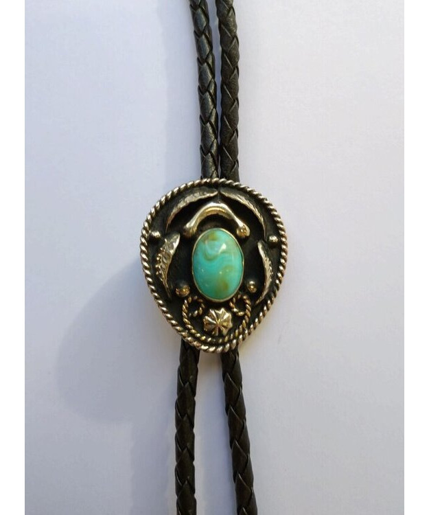 Bolo-kravatti pieni Ovaali, turkoosi