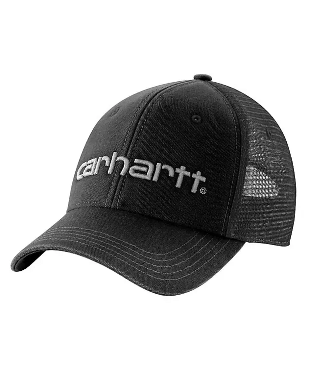Carhartt Canvas Mesh-Back Logo Graphic Lippalakki Musta