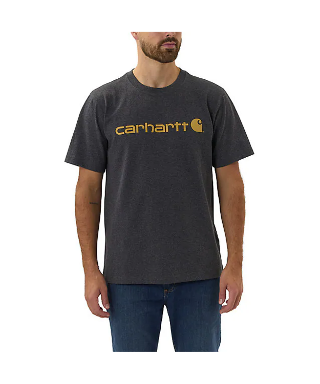 Carhartt Dearborn Relaxed Logo T-paita Tummanharmaa