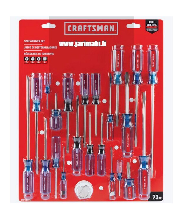 Craftsman tuumakokoinen ruuvimeisselisarja 23-osainen