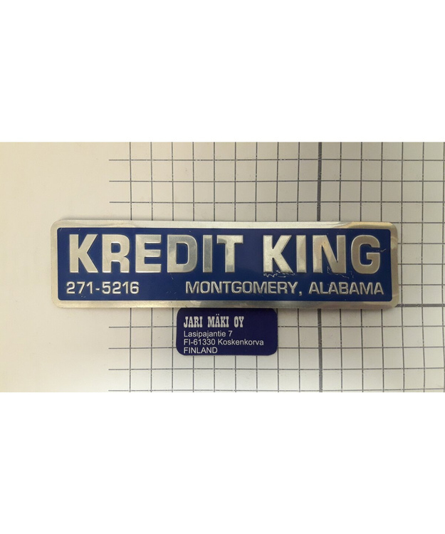 Dealer merkki metallia Kredit King