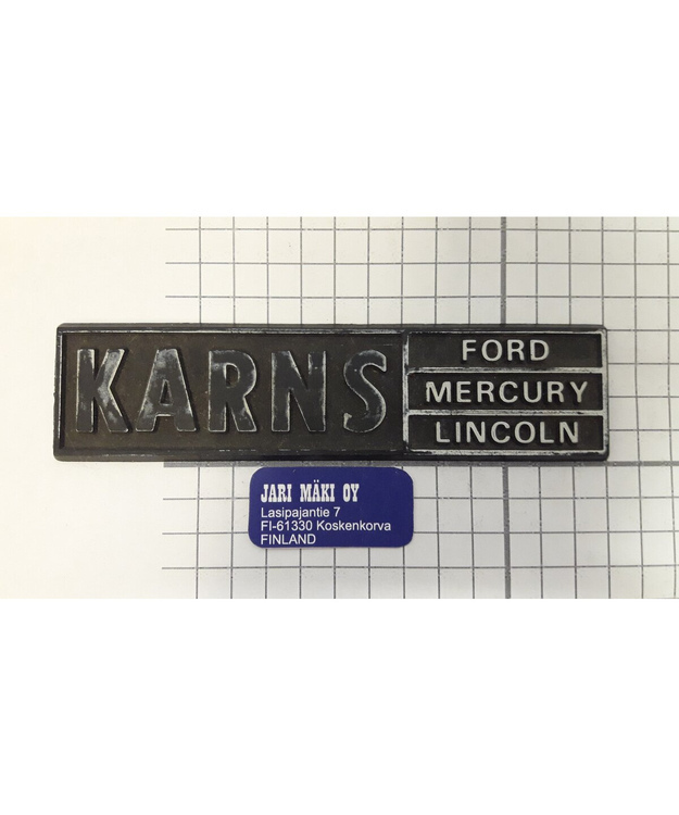 Dealer merkki muovia Karns Ford Mercury Lincoln