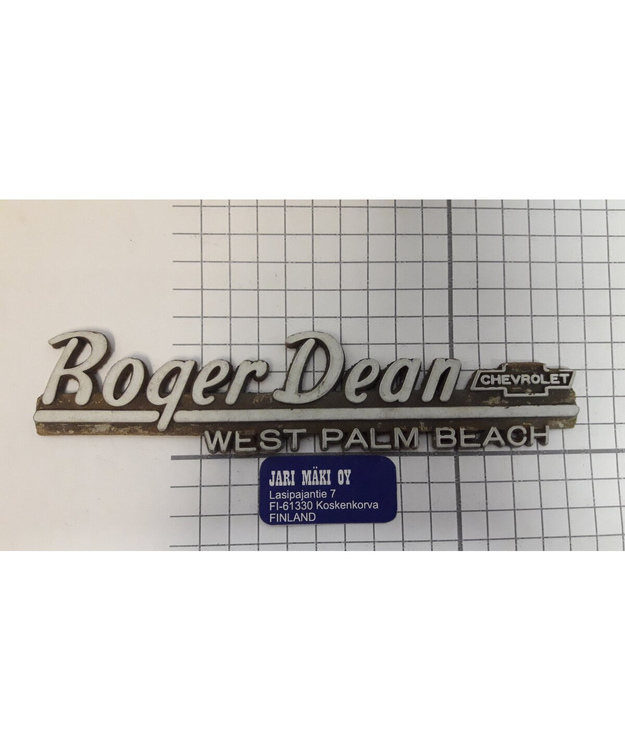 Dealer merkki muovia Roger Dean Chevrolet