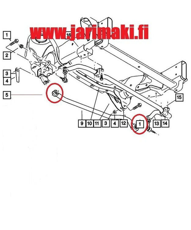 Etu poikittaistukitangon pusla Dodge Ram 1500/2500/3500