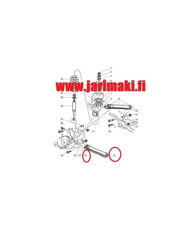 Etualatukivarrenpusla sarja Moog Dodge Jeep 1984-1999