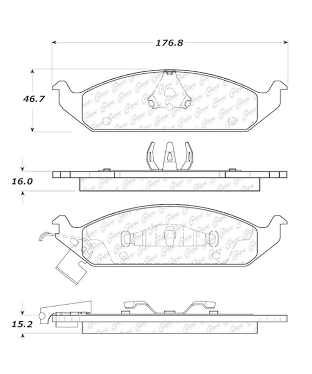 Etujarrupalat Chrysler Stratus 1995-2000 (levyjarrut takana)