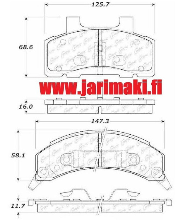 Etujarrupalat GM 1983-1991