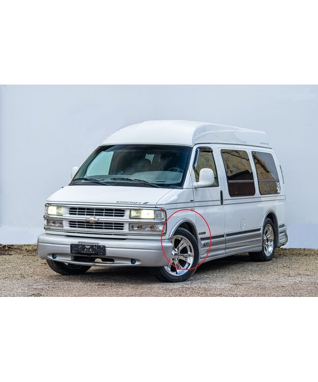 Etulokasuojan kaarilevike oikea Chevrolet Express Starcraft 1997-2002