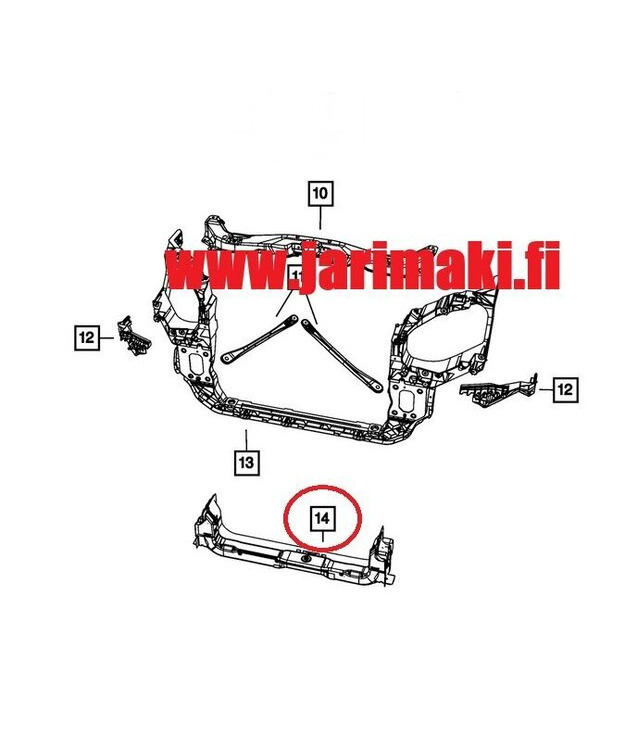 Etupoikkipalkki/jäähdyttimen tuki Chrysler Town&Country 2008-2020