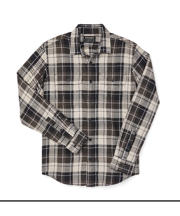 Filson Scout Shirt -flanellipaita (oliivi-musta) **koko XL**