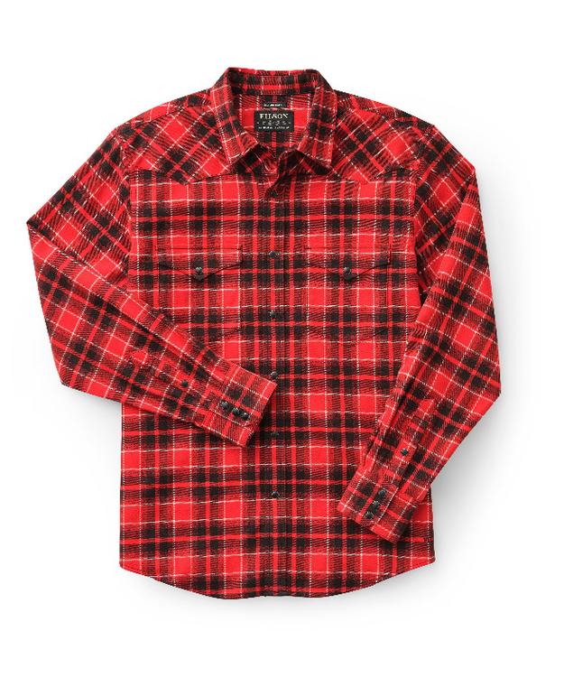 Filson Western Flanel Shirt -flanellipaita (puna-musta-valkoinen)