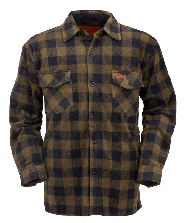 Fleecekauluspaita - Outback Big Shirt, Breen