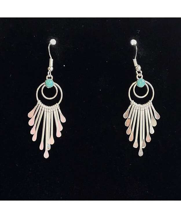 Fringe Waterfall Turquoise -korvakorut