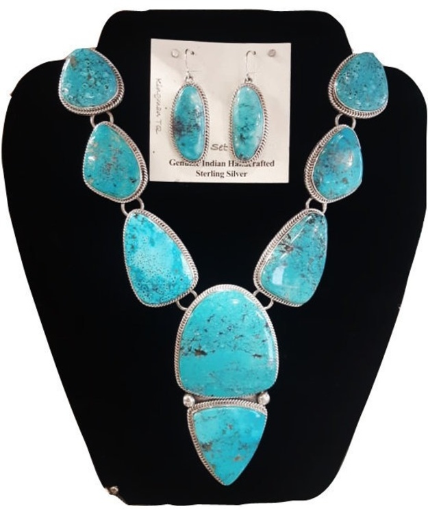 Silver Kingman Turquoise -korusetti *UNIIKKI*