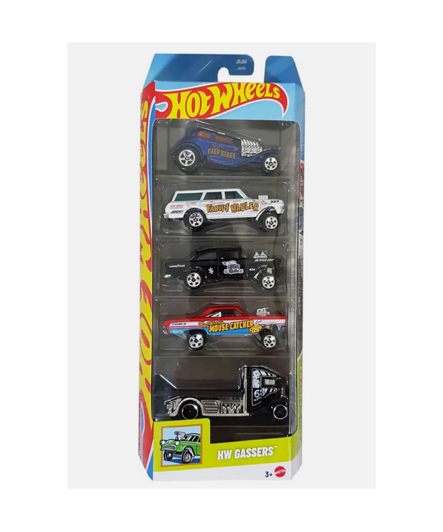 Hot Wheels Gassers -pikkuautosetti 5 kpl 