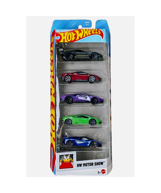 Hot Wheels Motor Show -pikkuautosetti 5 kpl  