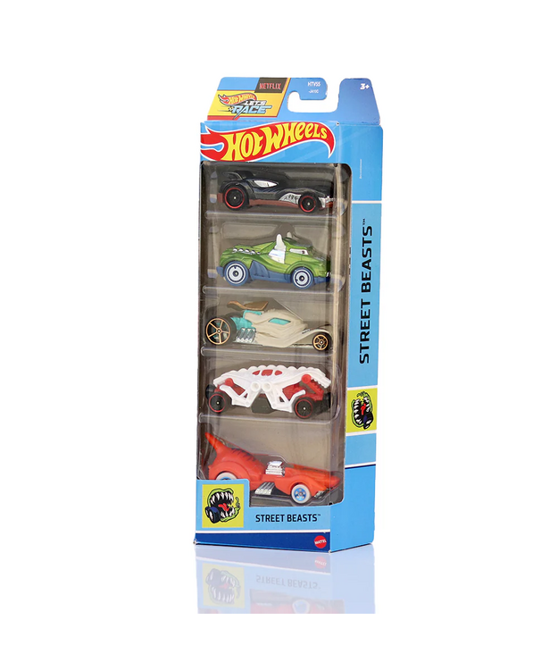 Hot Wheels Street Beasts -pikkuautosetti 5 kpl