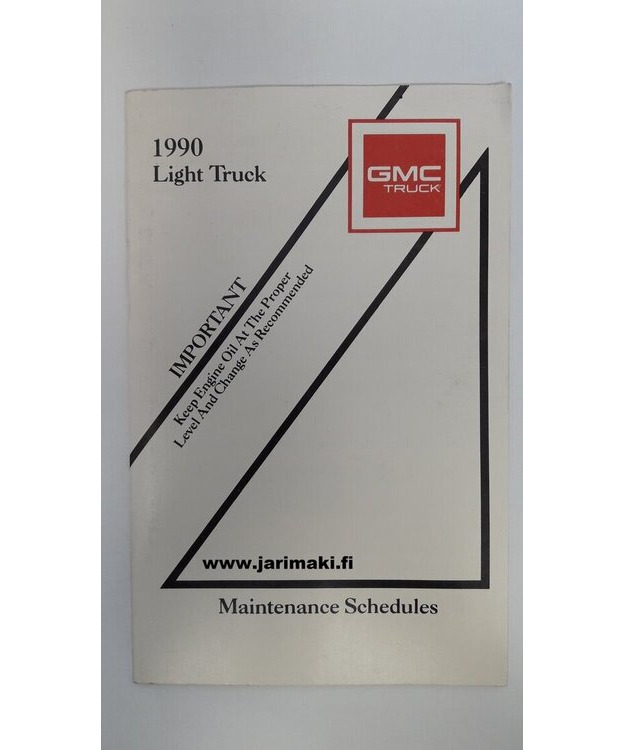 Huolto-ohjelma käytetty Englanniksi GMC Truck 1990