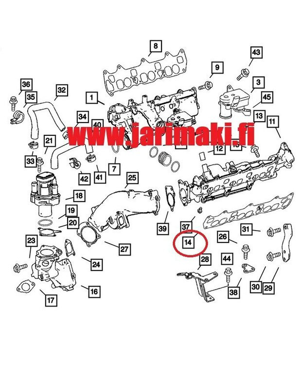 Imusarjantiiviste vasen Mopar 3.0CRD 2005-2010