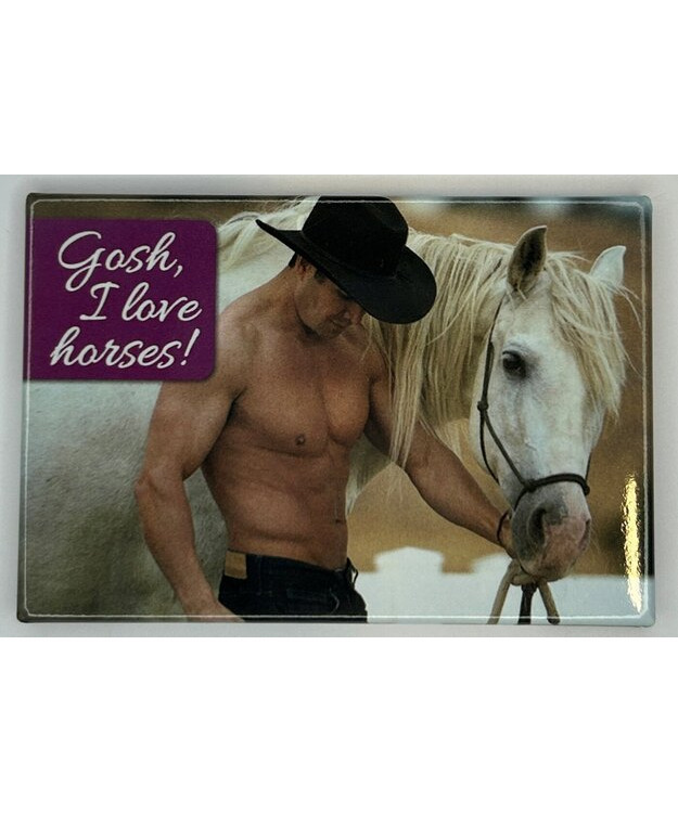 Jääkaappimagneetti - Gosh, I Love Horses!