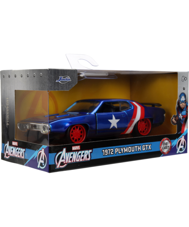 Jada Marvel Avengers 1972 Plymouth GTX Captain America