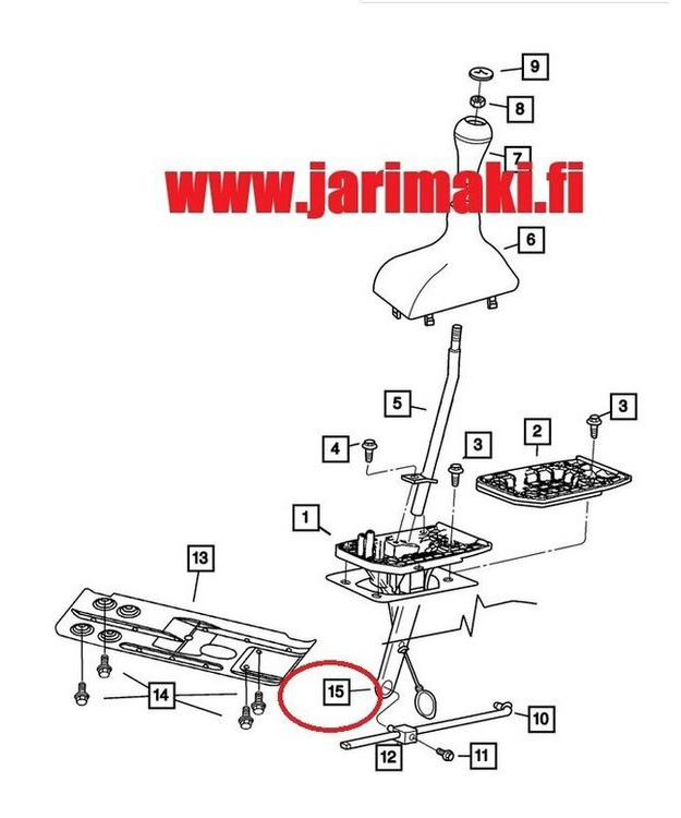 Jakovaihteiston vaihteensiirtäjän pusla Dodge Ram 2002-2024