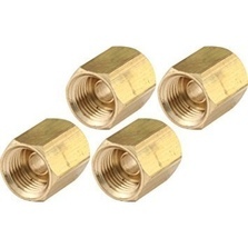 Jarruputkiliitin jatko 1/4 putkelle 7/16-24 messinki