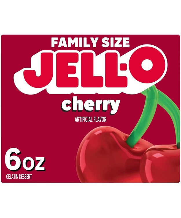 Jell-O Cherry/kirsikanmakuinen punainen hyytelöjauhe 170g 