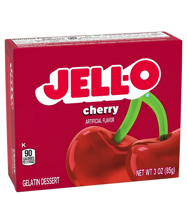 Jell-O Cherry/kirsikanmakuinen punainen hyytelöjauhe 85g