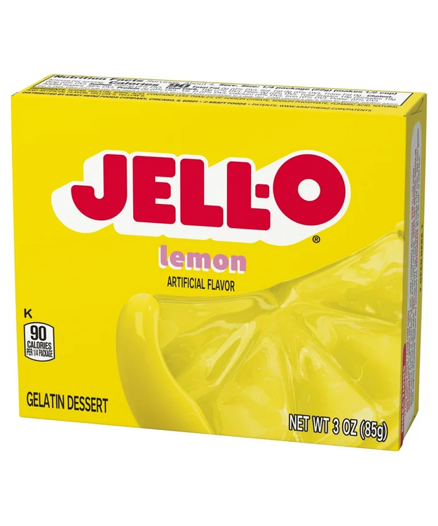 Jell-O Lemon / Sitruunanmakuinen keltainen hyytelöjauhe 85g