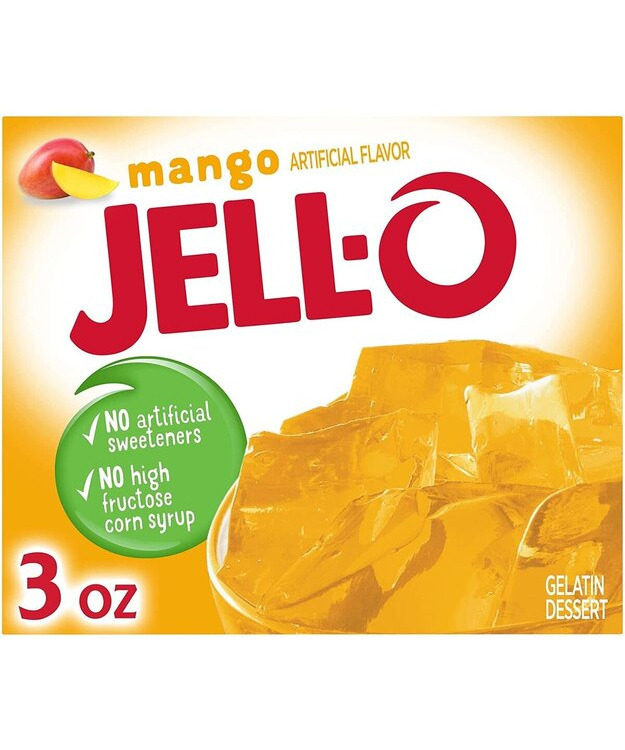 Jell-O Mango / Mangonmakuinen keltainen hyytelöjauhe 85g