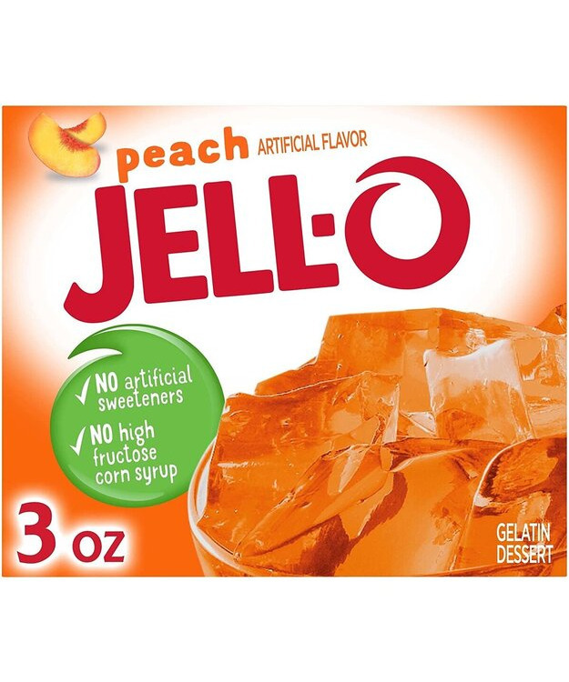 Jell-O Peach / Persikanmakuinen oranssi hyytelöjauhe 85g