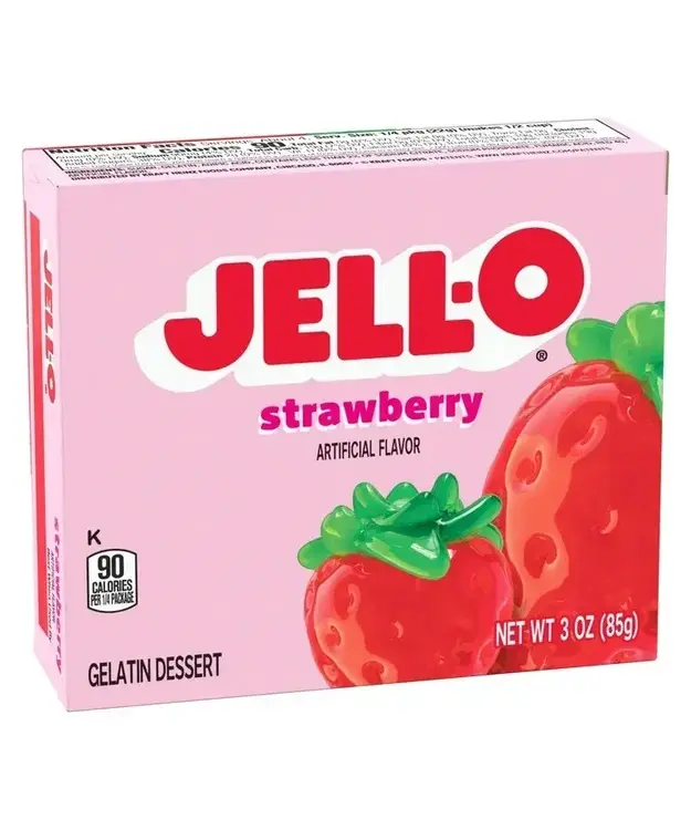 Jell-O Strawberry / mansikanmakuinen punainen hyytelöjauhe 85g