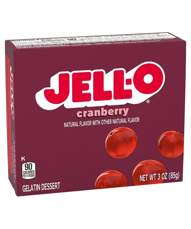 Jell-O Cranberry/ karpalonmakuinen punainen hyytelöjauhe 85g 