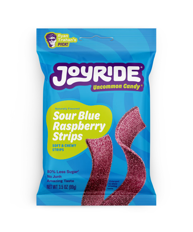 Joyride Sour Blue Raspberry Strips karkki