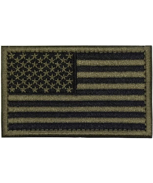 Kangasmerkki USA, Camo-vihreä, tarralla